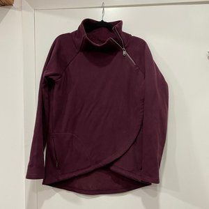 Athleta Cozy Karma Asym Pullover, EUC, Size S, Purple Fleece